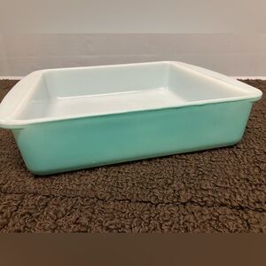 Vintage Pyrex Aqua Blue Square Casserole Dish